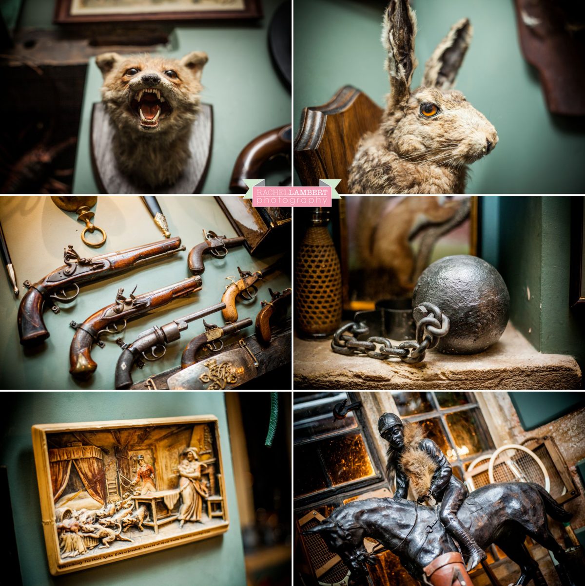 rachel lambert photography maunsel house wedding taxidermy