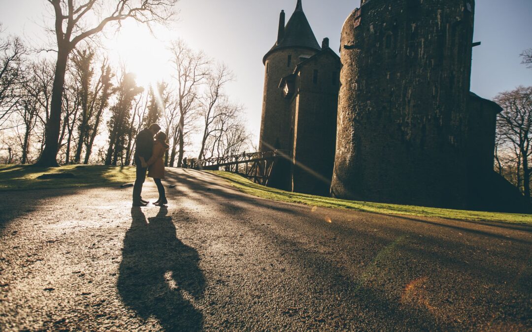 Claire and Chris Engagement Castell Coch