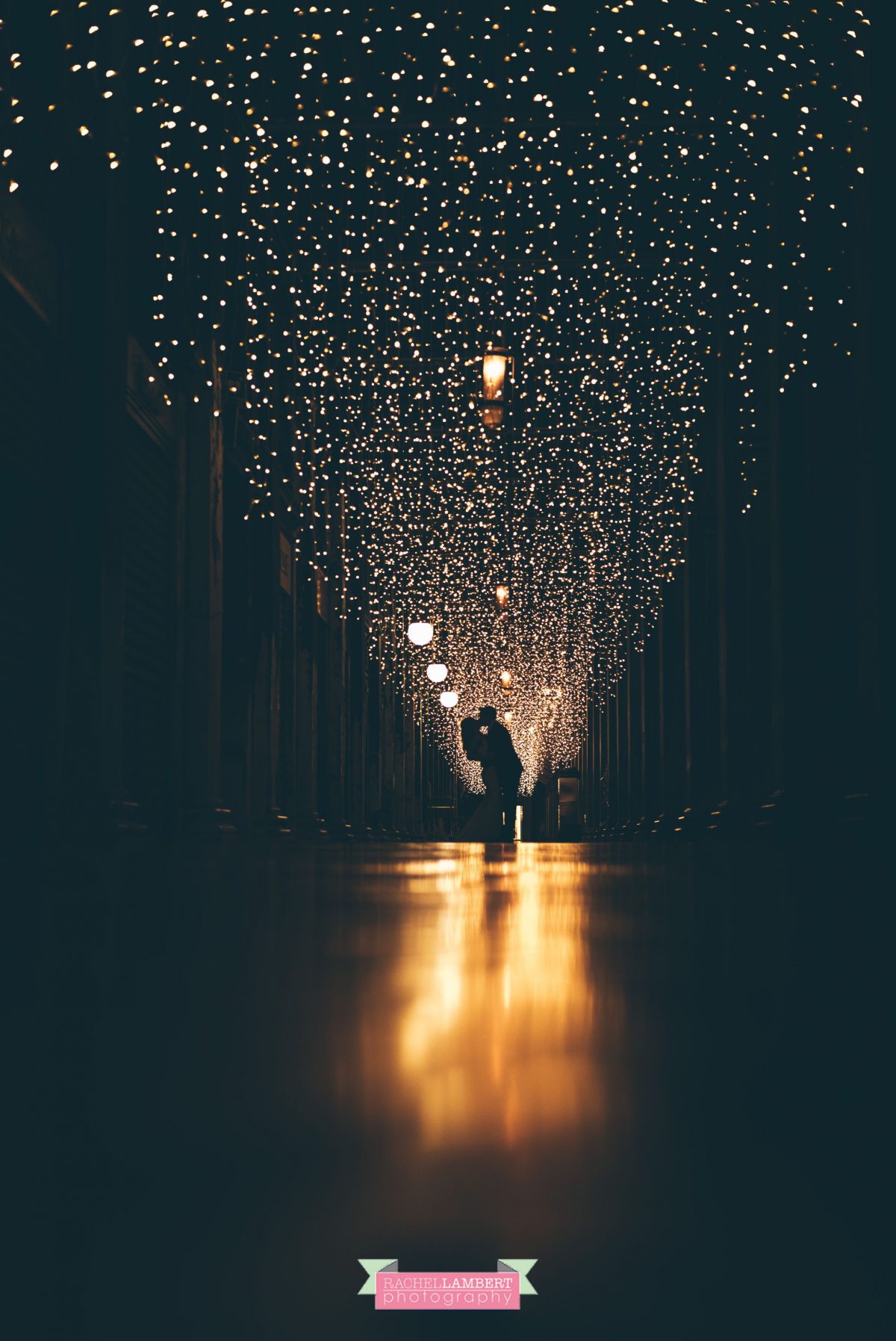 fairy lights in piazza san marco Venice italy