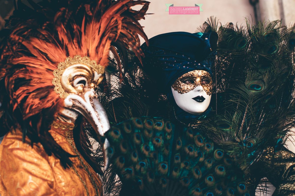 venice mask festival st marks square italy peacock feathers