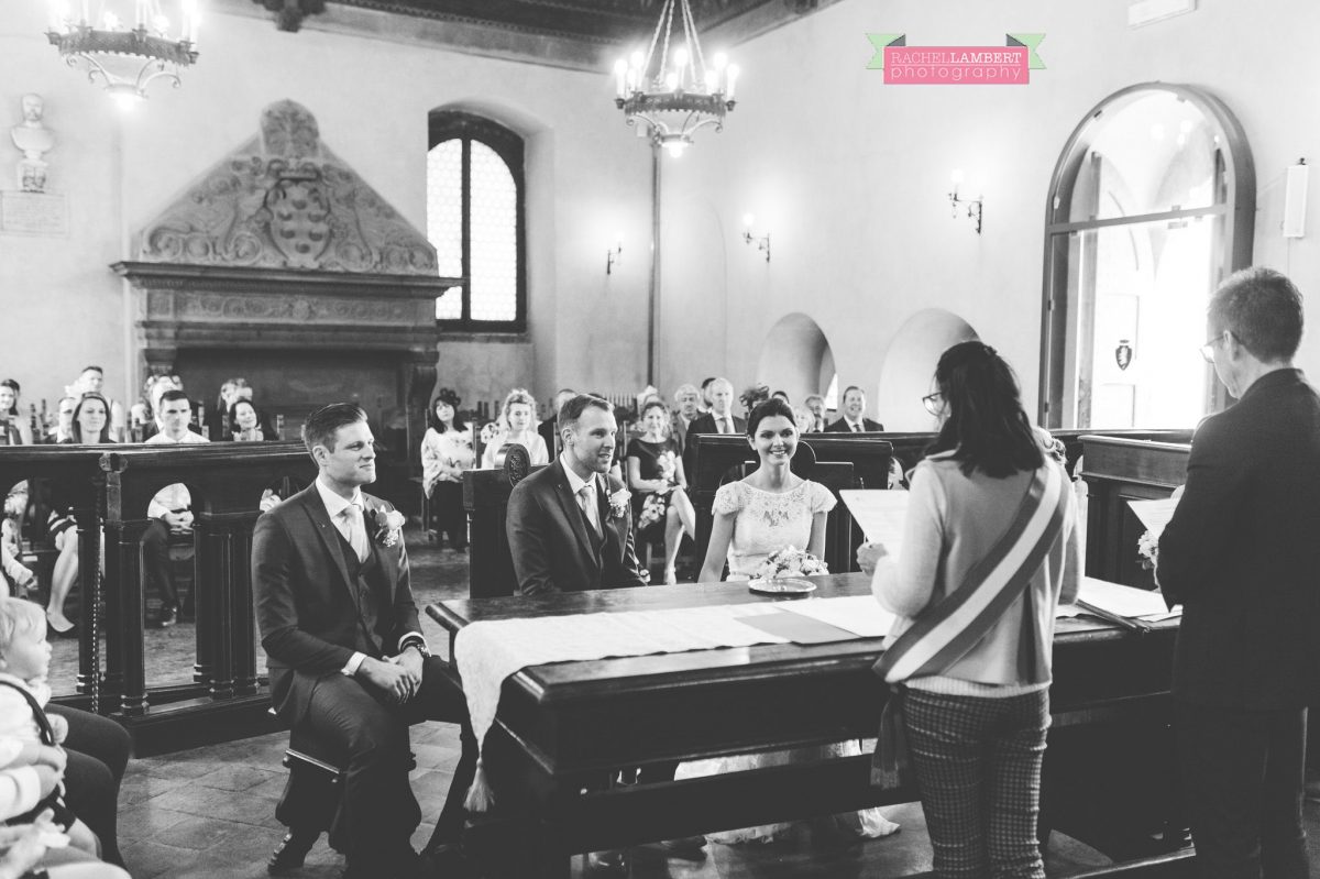 bride and groom portrait wedding in italy colour cortona tuscany black and white town ceremony