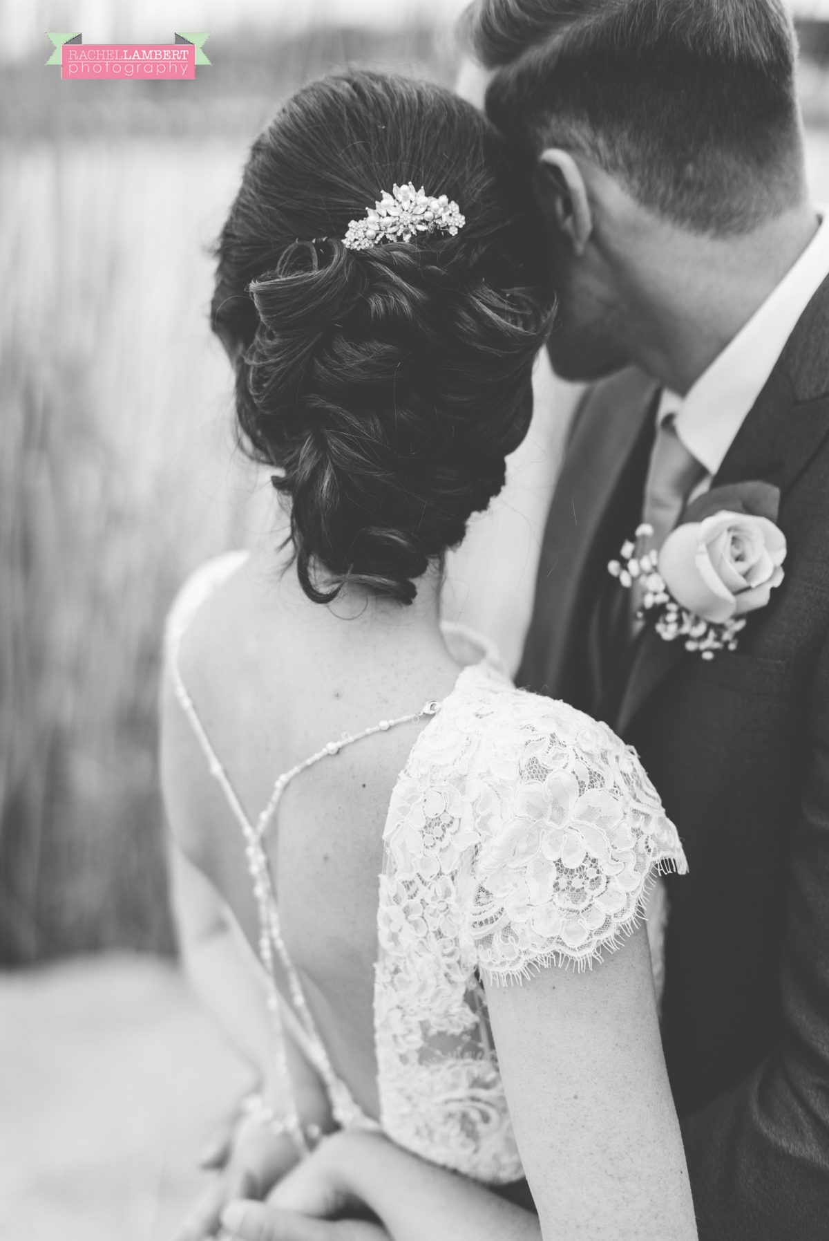 bride and groom portrait wedding in italy black and white