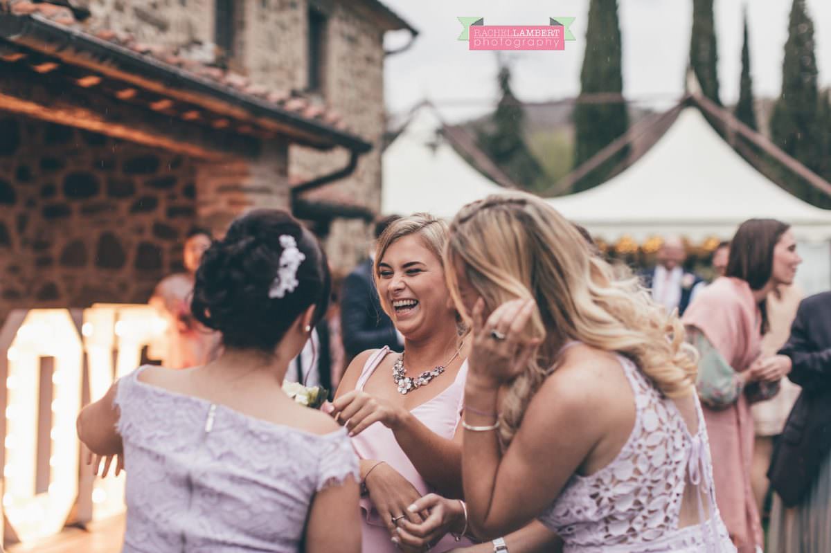 throwing the bouquet wedding in italy 