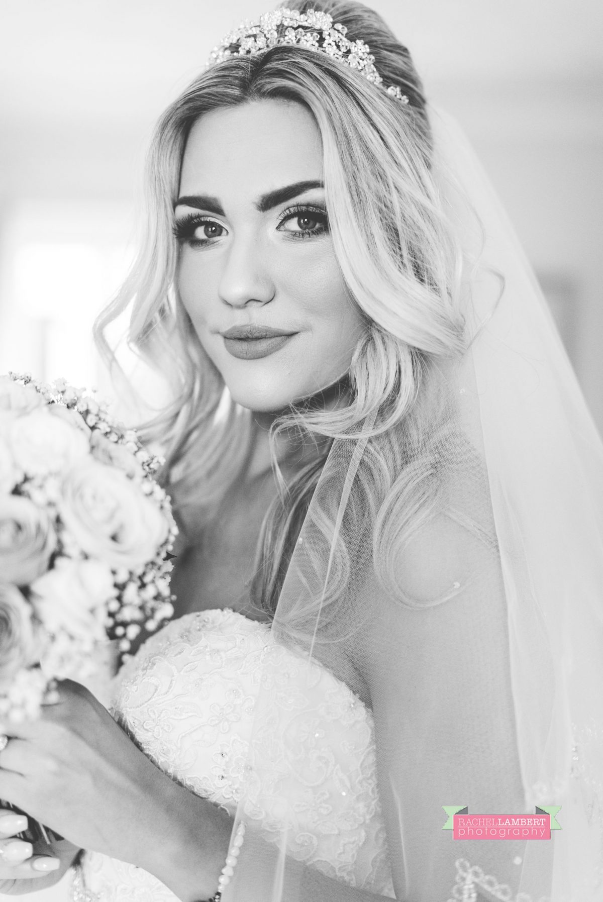 rachel lambert photography stunning bridal prep black and white