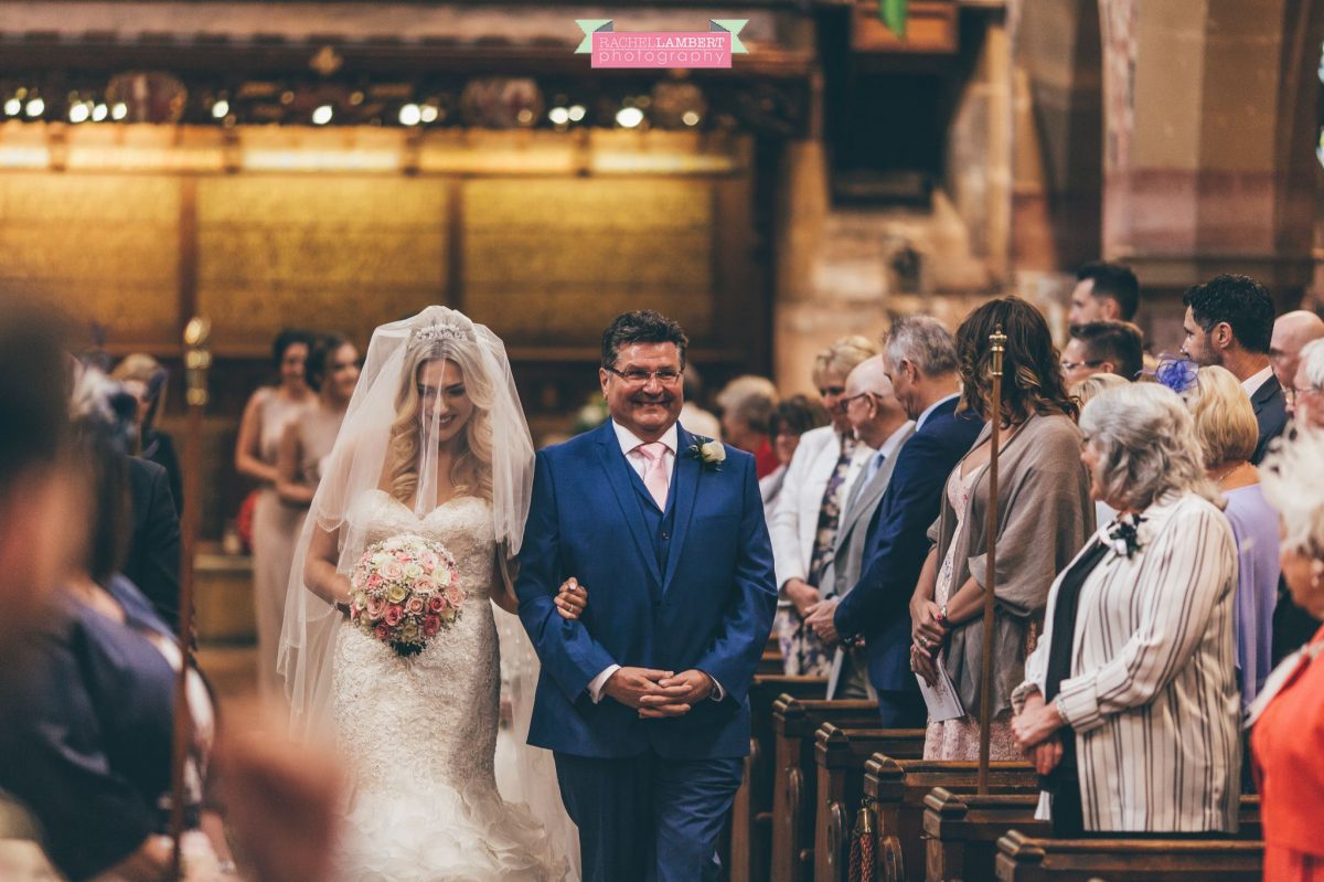 rachel lambert photography bride and groom st augustines church bride walking up aisle with father