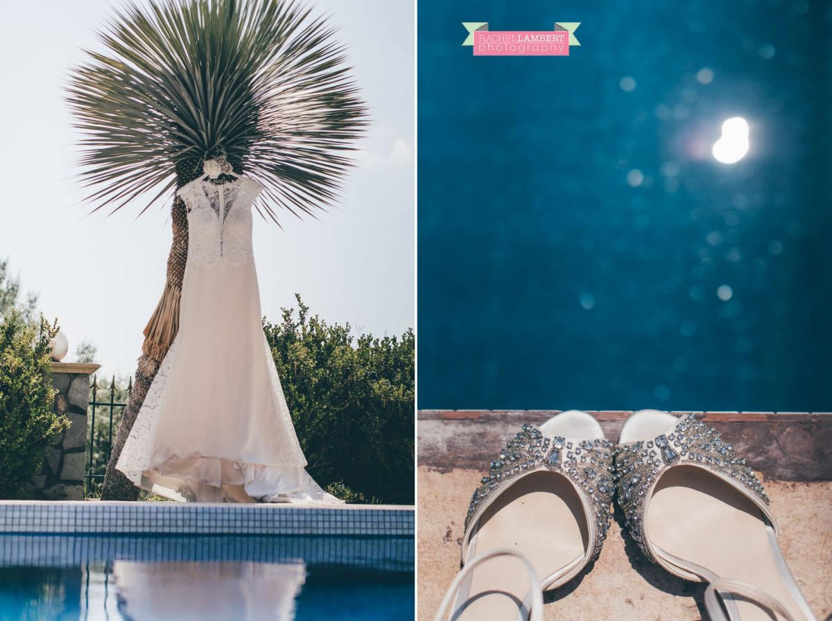 destination wedding greece kalithea springs rhodes kalithea springs bridal prep dress and shoes detail shots