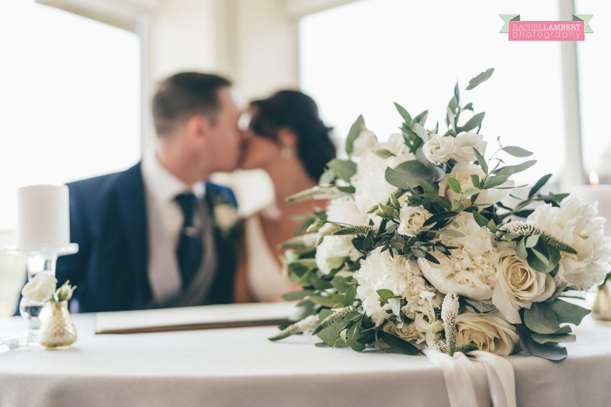 Rachel Lambert Photography llanerch vineyard wedding photographer bride and groom signing the register