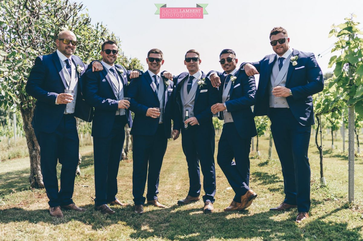 Rachel Lambert Photography llanerch vineyard wedding photographer groom and ushers groomsmen