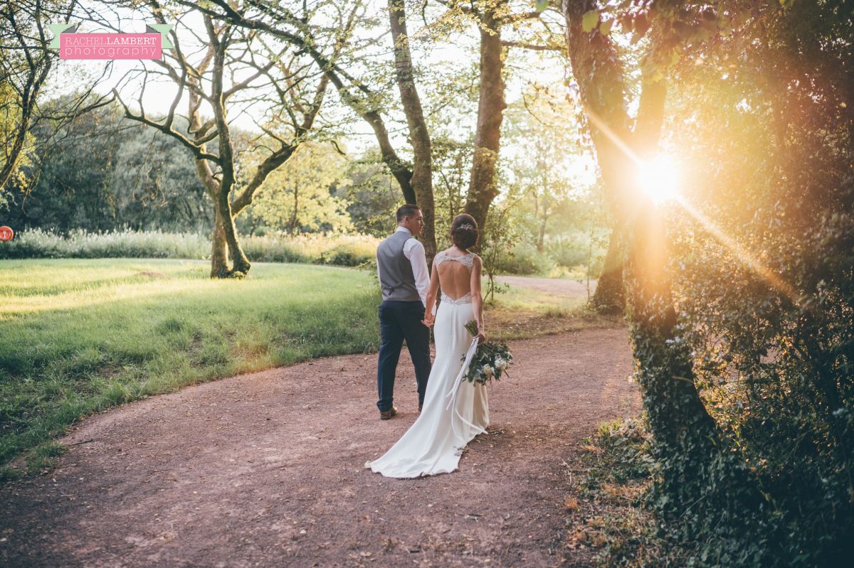 Rachel Lambert Photography llanerch vineyard wedding photographer bride and groom golden hour couple shots