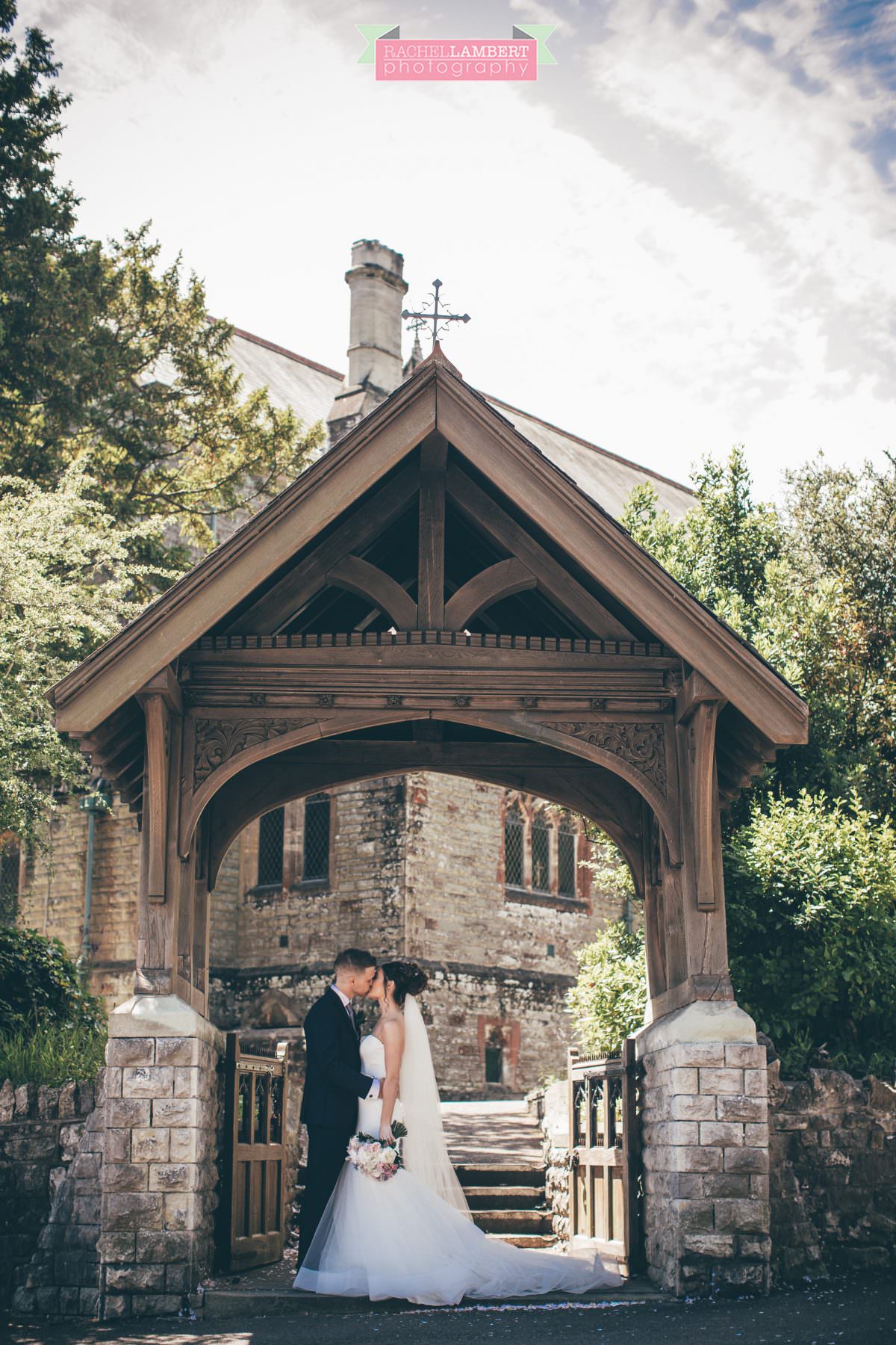 olwalls wedding photographer rachel lambert photography bride and groom in st peters church newton