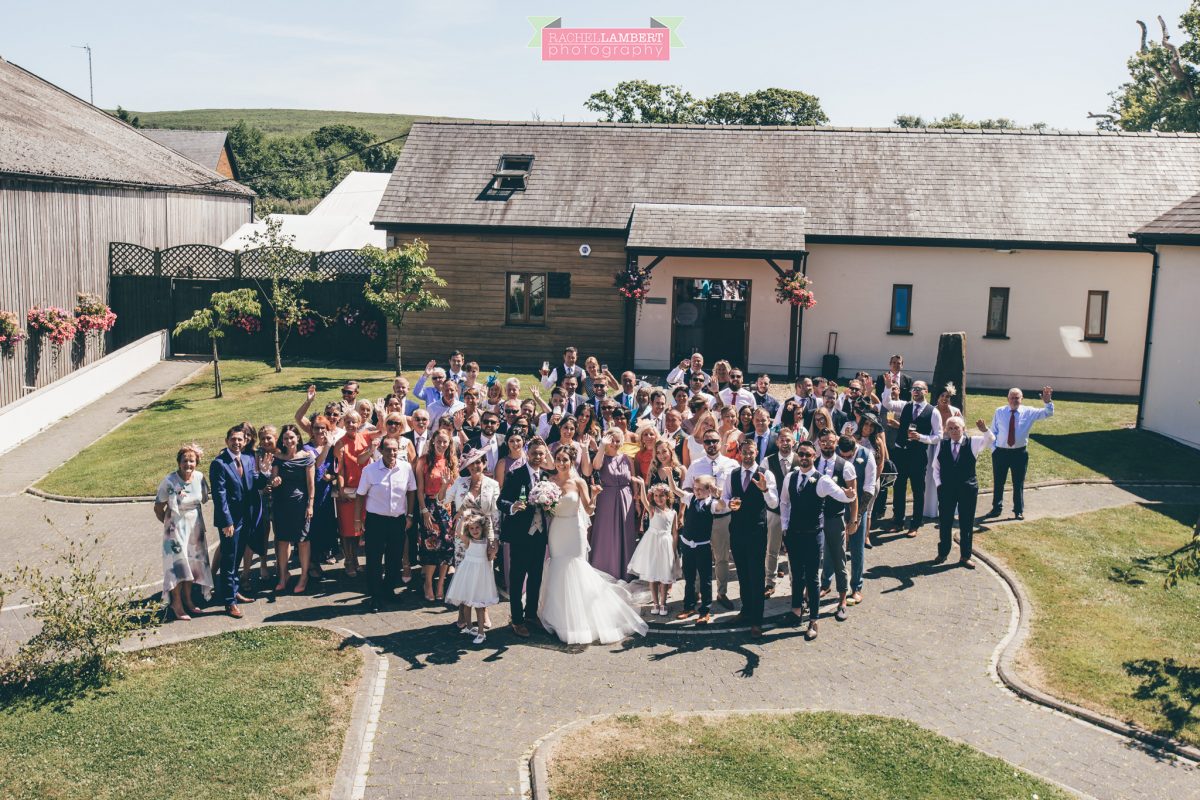 olwalls wedding photographer rachel lambert photography group shot of guests