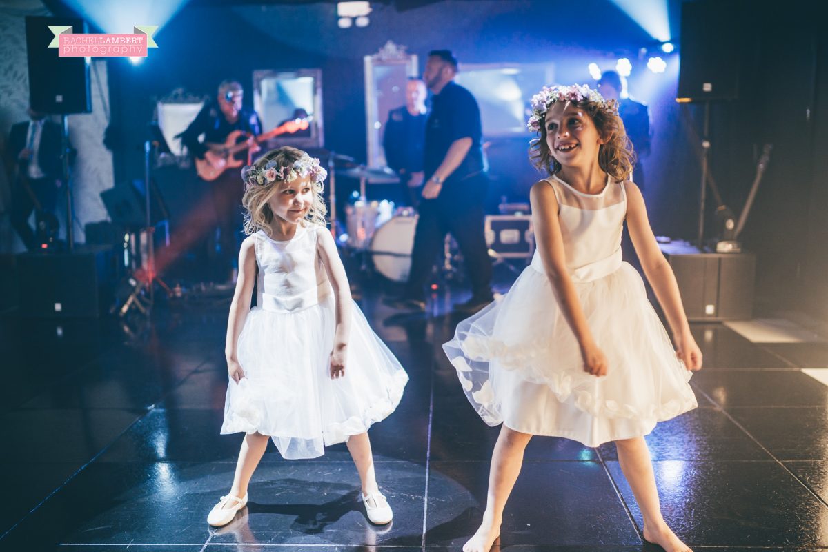 olwalls wedding photographer rachel lambert photography bride and groom flower girls dance floor