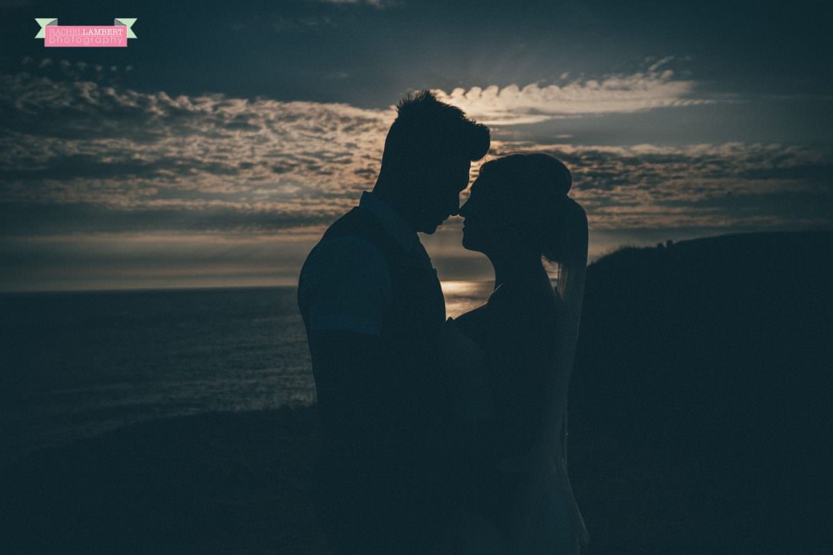rachel lambert photography post wedding shoot dunraven bay sony alpha bride and groom sunset