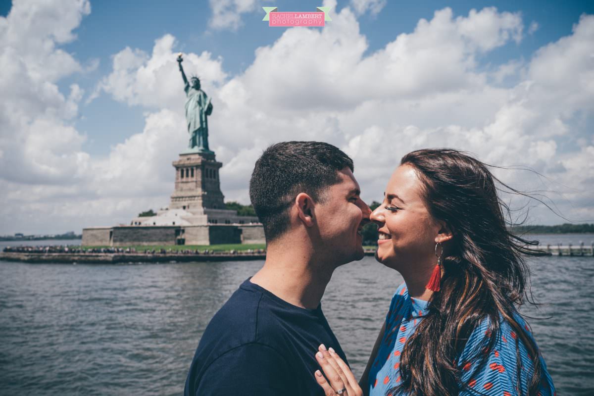 new york skyline rachel lambert photography bride and groom statue of liberty