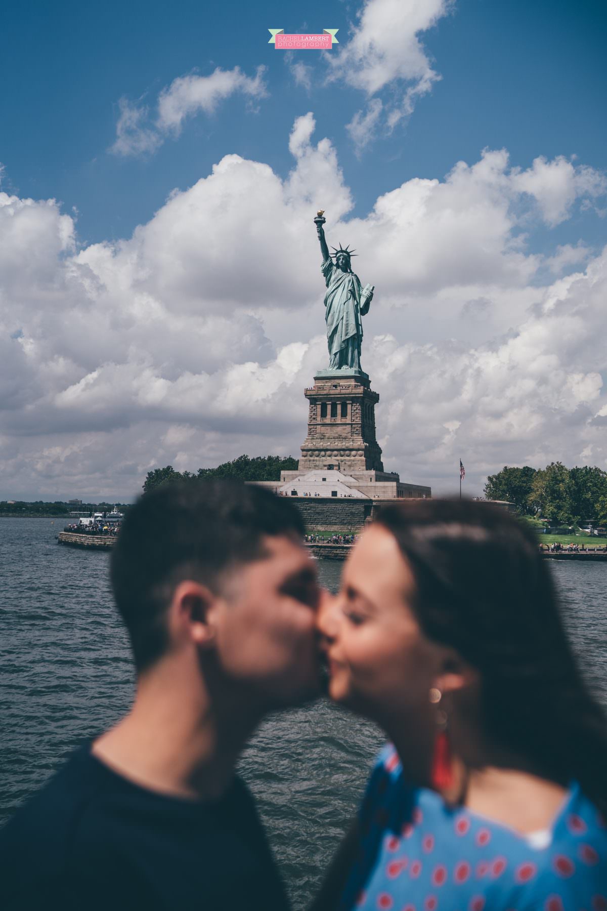 new york skyline rachel lambert photography bride and groom statue of liberty