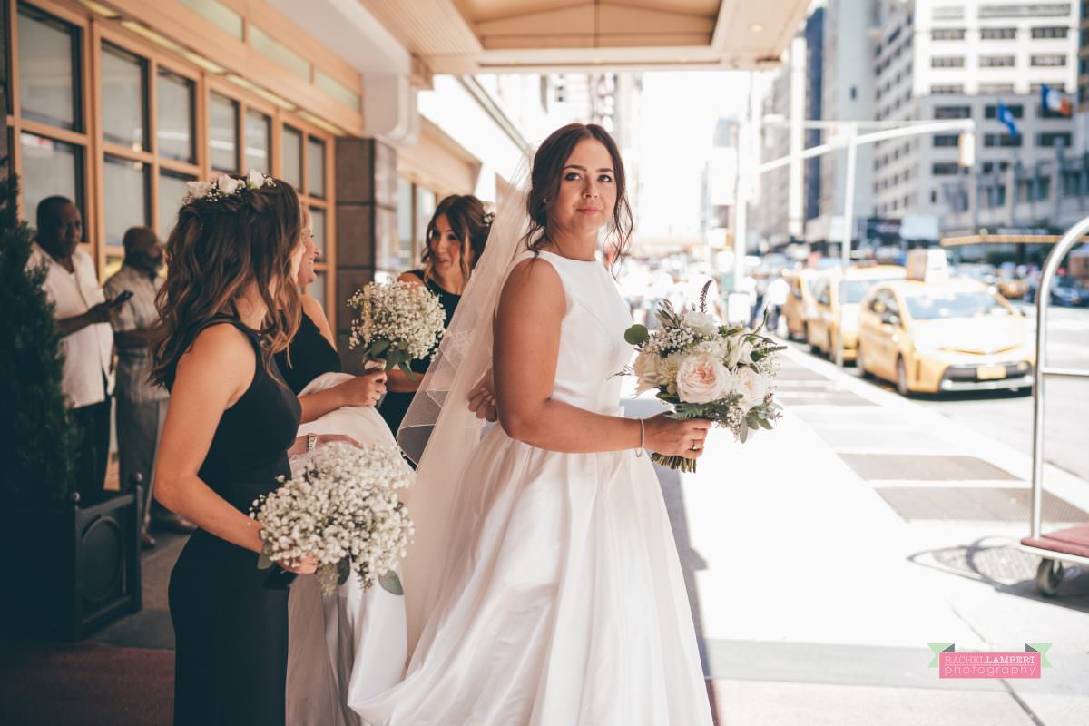 rachel lambert photography new york wedding photos bride and bridesmaids the manhattan hotel time square