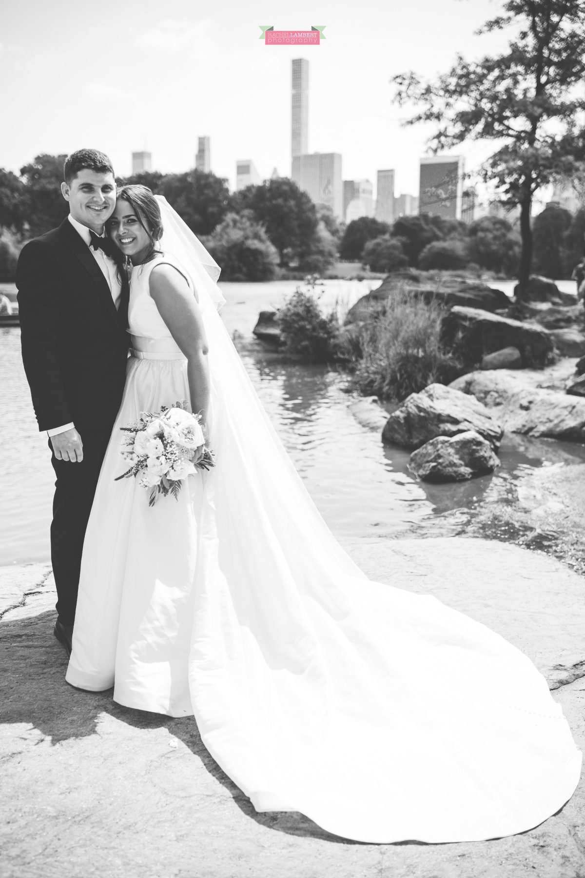rachel lambert photography new york wedding photos bride and groom central park the lake