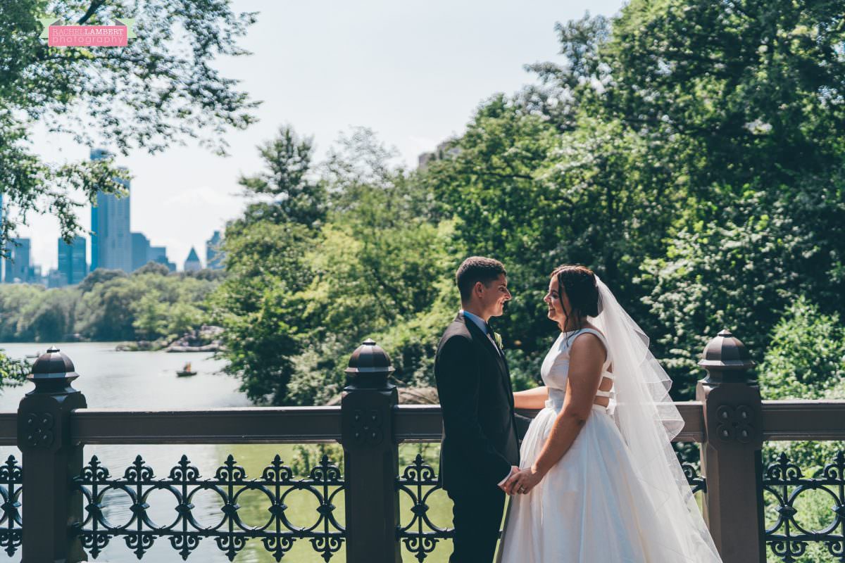 rachel lambert photography new york wedding photos bride and groom central park oak bridge