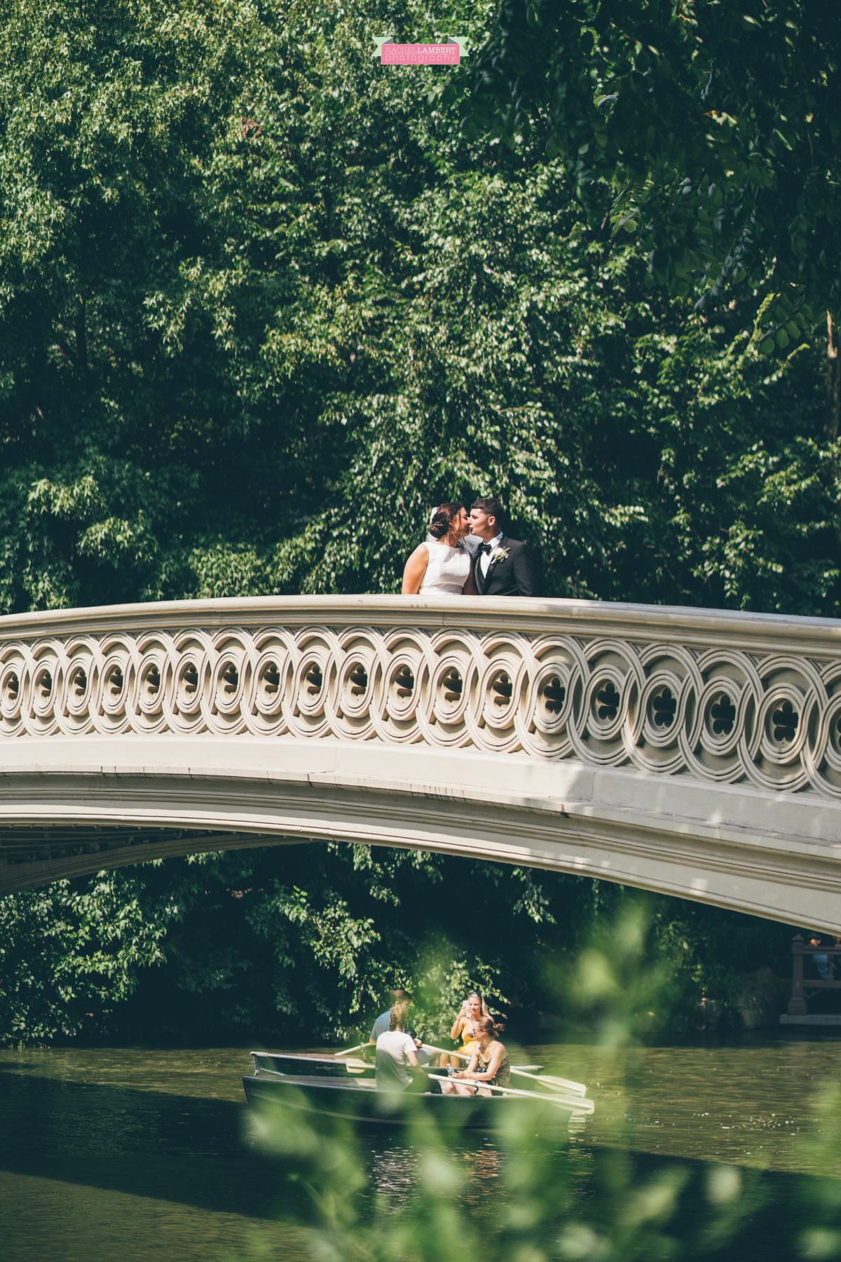 rachel lambert photography new york wedding photos bride and groom central park bow bridge