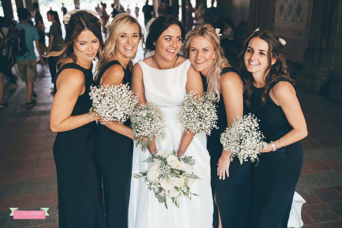 rachel lambert photography new york wedding photos bride and groom bethesda terrace bridesmaids