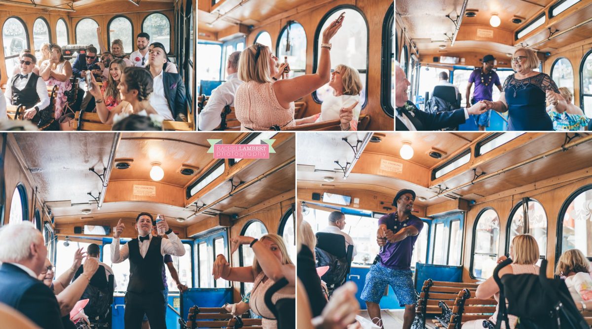 rachel lambert photography new york wedding photos trolley bus sightseeing tour