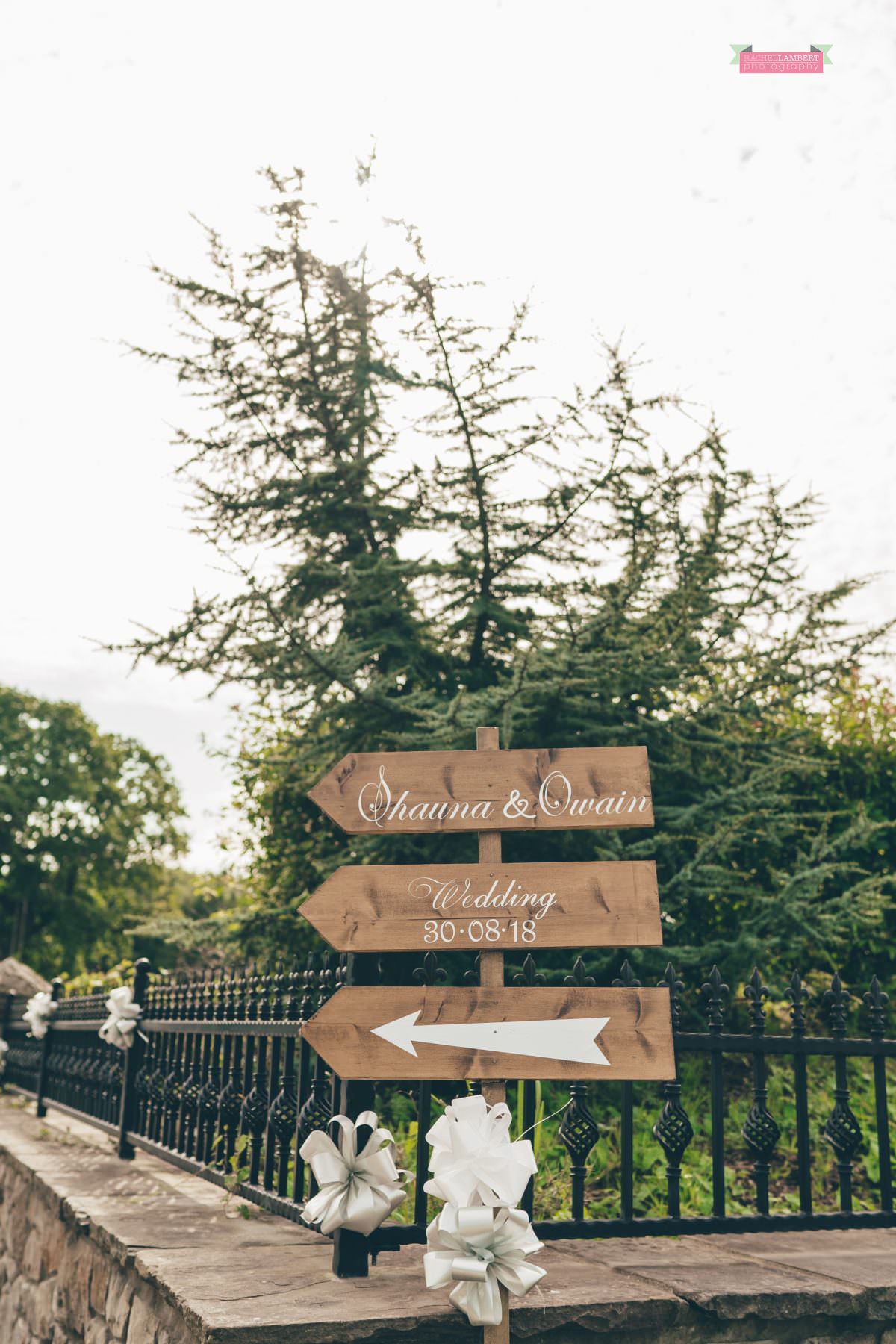 canada lake lodge wedding signs