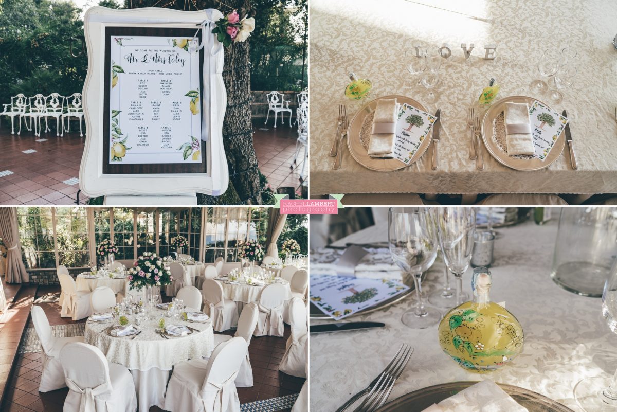 wedding photographer sorrento italy villa antiche mura bride and groom room decor