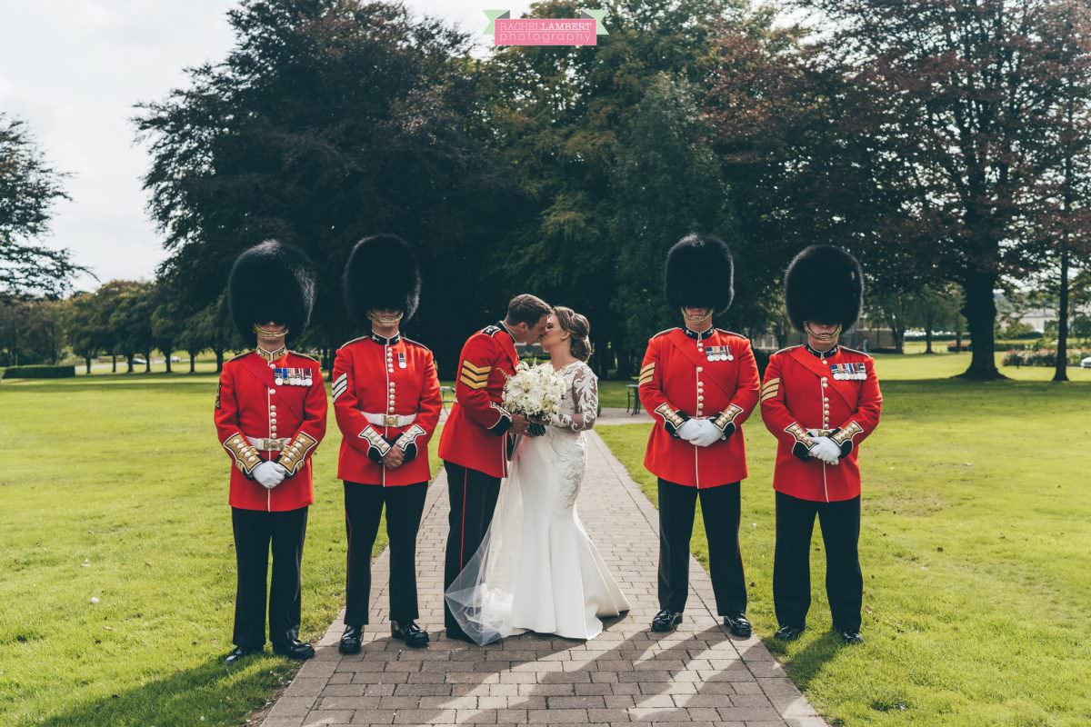 hensol castle wedding photographer bride and groom couple shots welsh royal guards