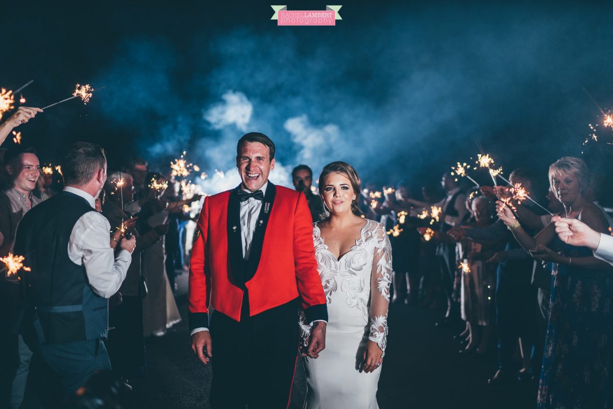 welsh wedding photographer at hensol castle sparkler shot