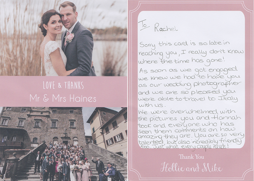 cardiff wedding photographer thank you cards