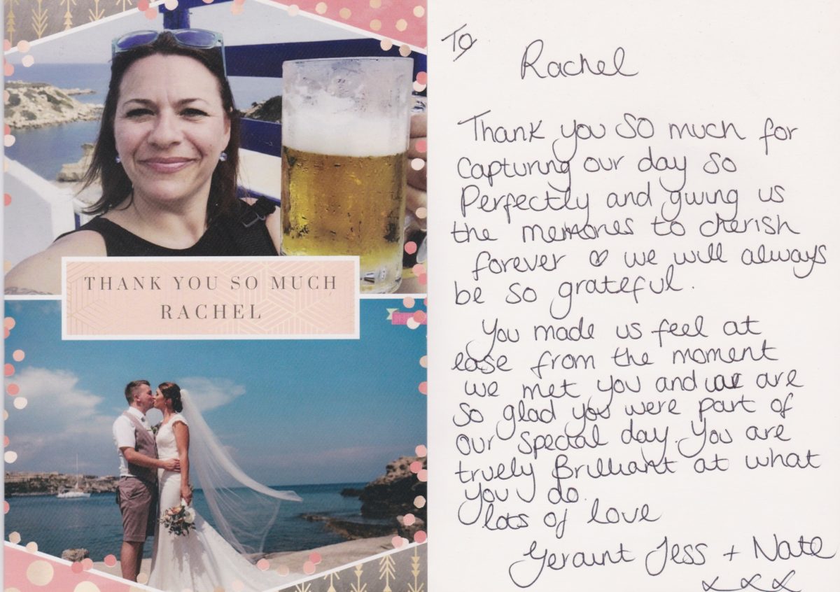 cardiff wedding photographer rachel lambert photography thank you cards love letters