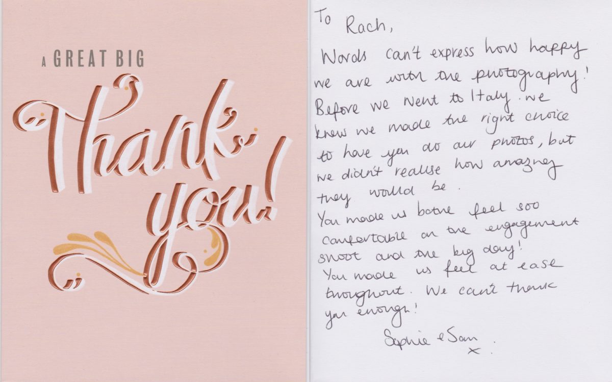 cardiff wedding photographer rachel lambert photography thank you cards love letters