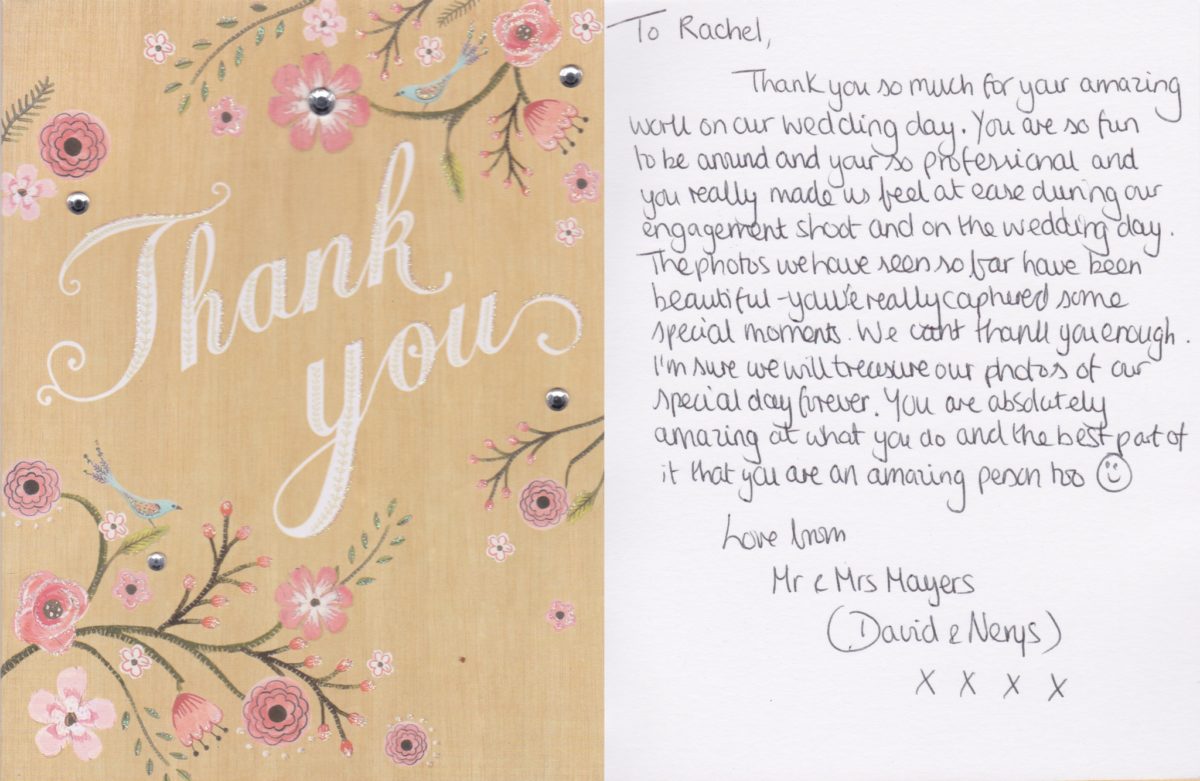 cardiff wedding photographer rachel lambert photography thank you cards love letters