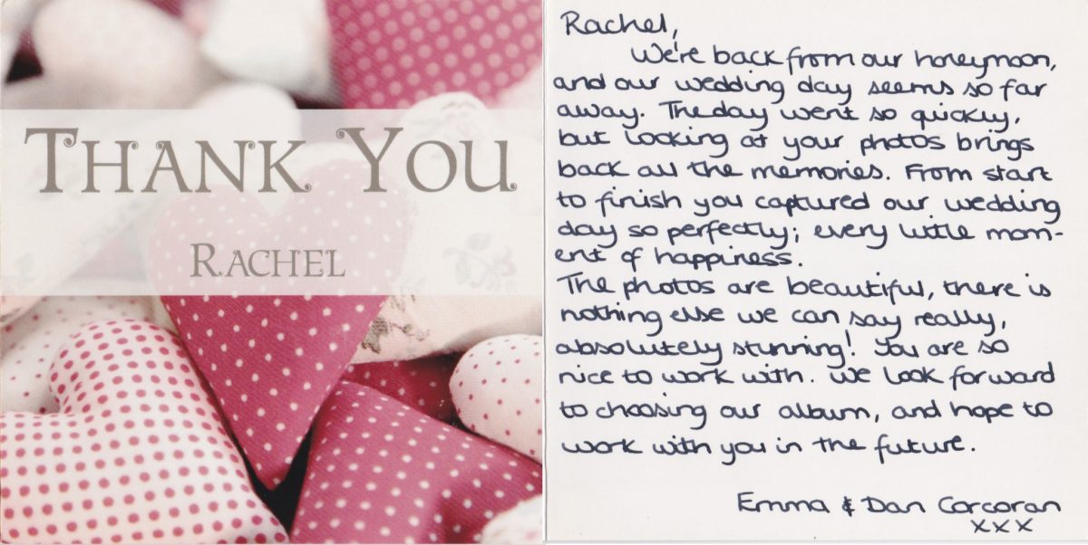 cardiff wedding photographer rachel lambert photography thank you cards love letters