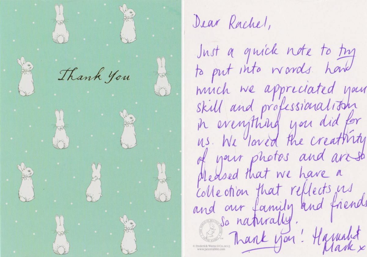 cardiff wedding photographer rachel lambert photography thank you cards love letters