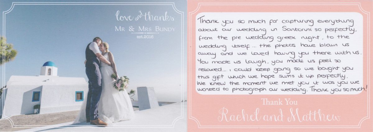 cardiff wedding photographer rachel lambert photography thank you cards love letters