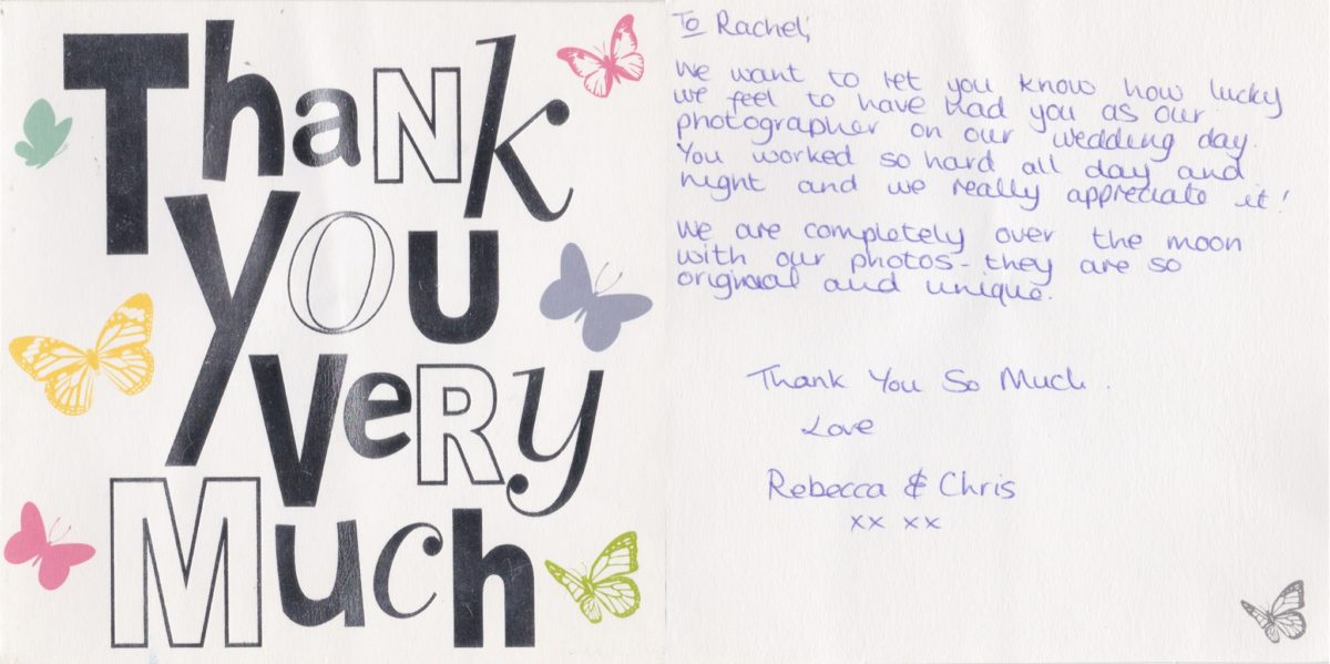 cardiff wedding photographer rachel lambert photography thank you cards love letters