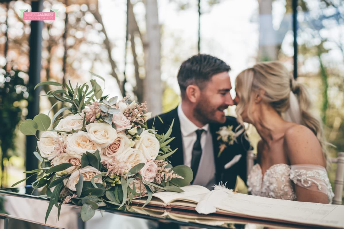 fairyhill gower rachel lambert photography bride and groom signing the register