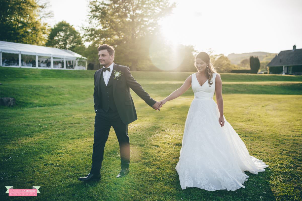 glanusk estate wedding rachel lambert photography bride and groom golden hour