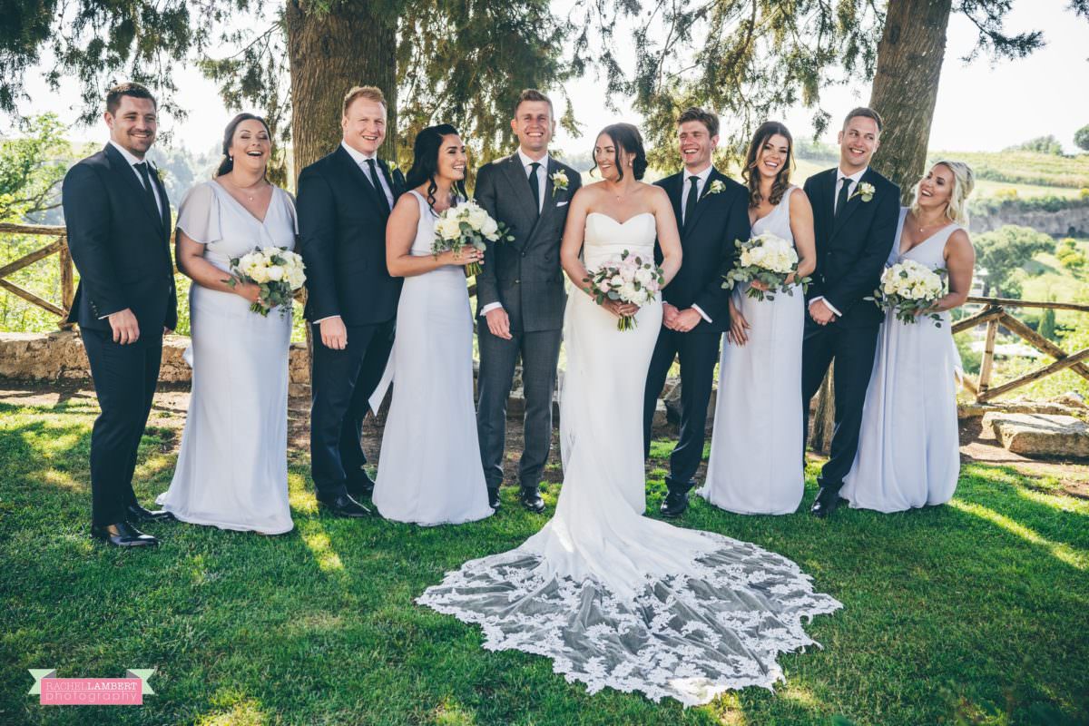 rachel lambert photography destination wedding photographer Borgo di Tragliata rome italy bridal party