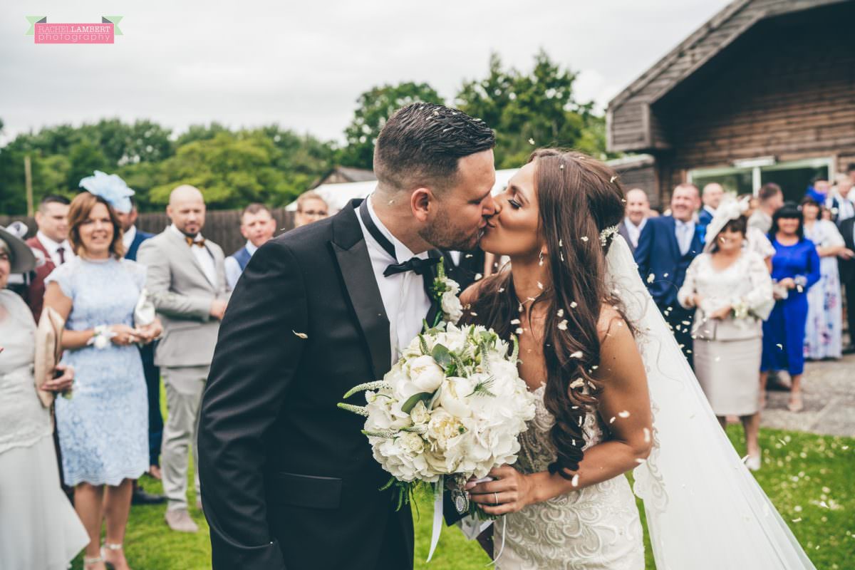Cardiff Wedding Photographer Llanerch Vineyard rachel lambert photography bride and groom confetti