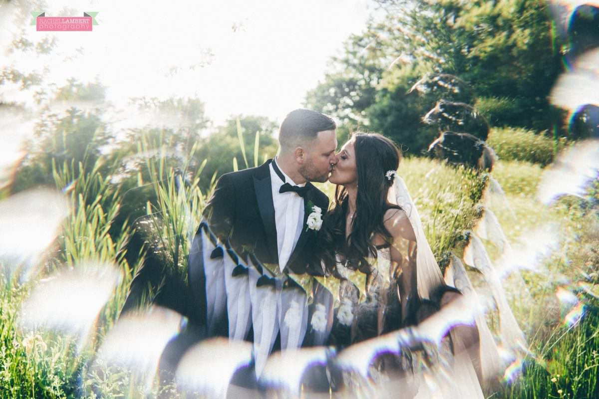 Cardiff Wedding Photographer Llanerch Vineyard rachel lambert photography couple portraits golden hour sunset fractal filter