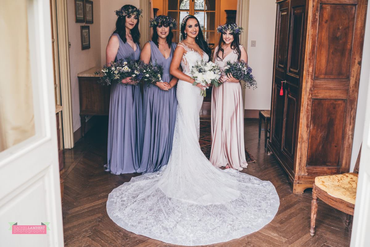 destination weddings photographers in italy pisa villa lungomonte bride and bridesmaids