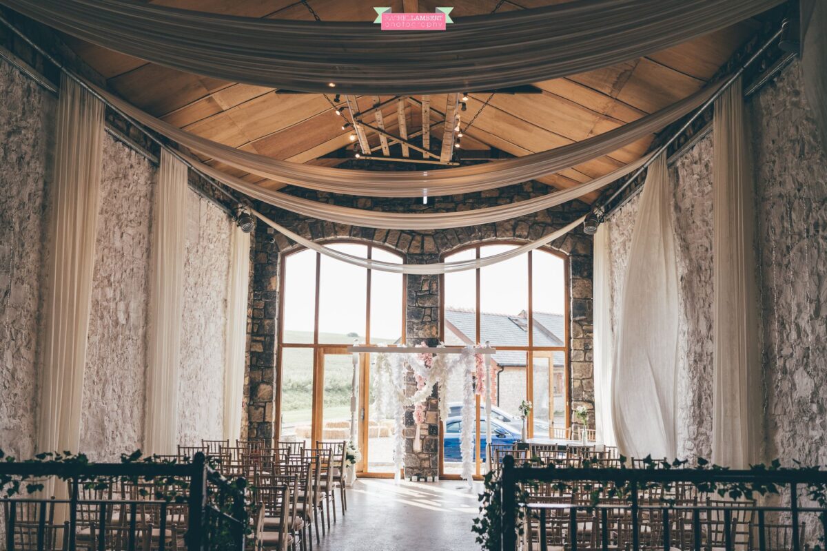 rosedew farm the great barn ceremony room