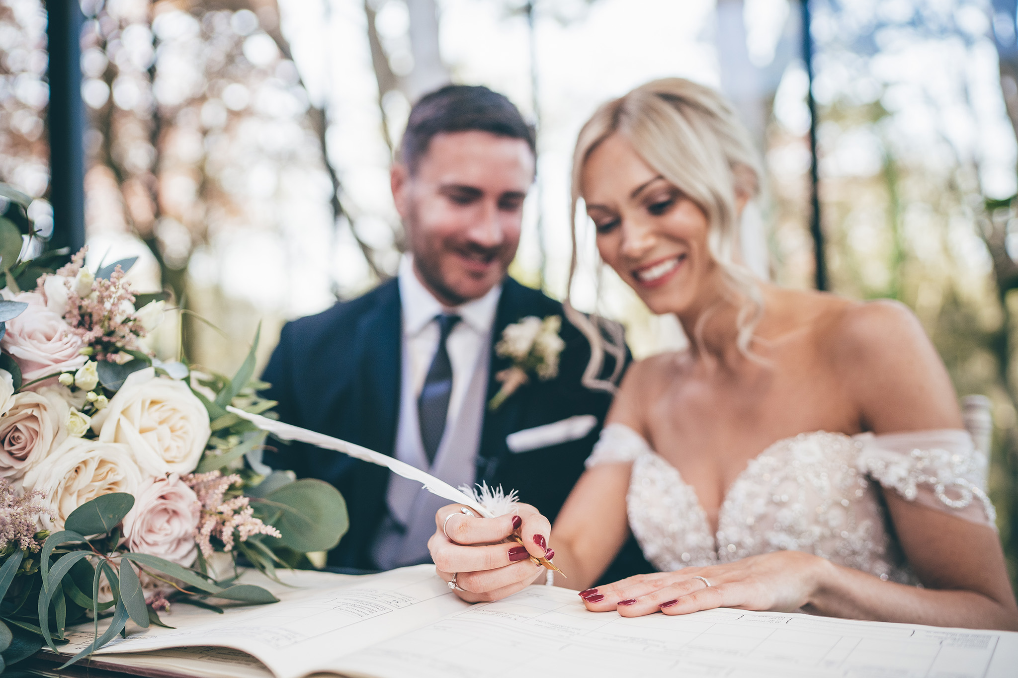 planning your wedding day signing the register