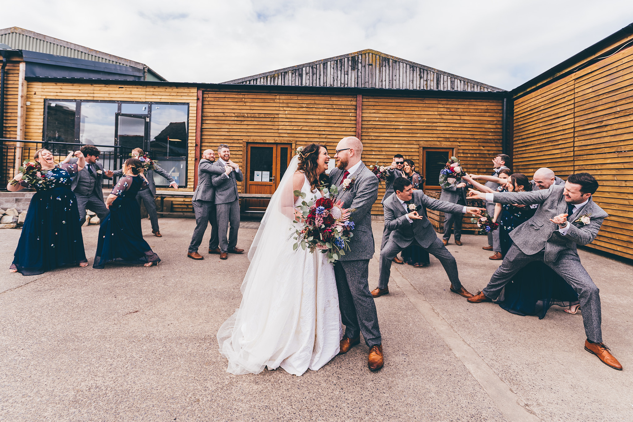 bridal party rosedew farm wedding