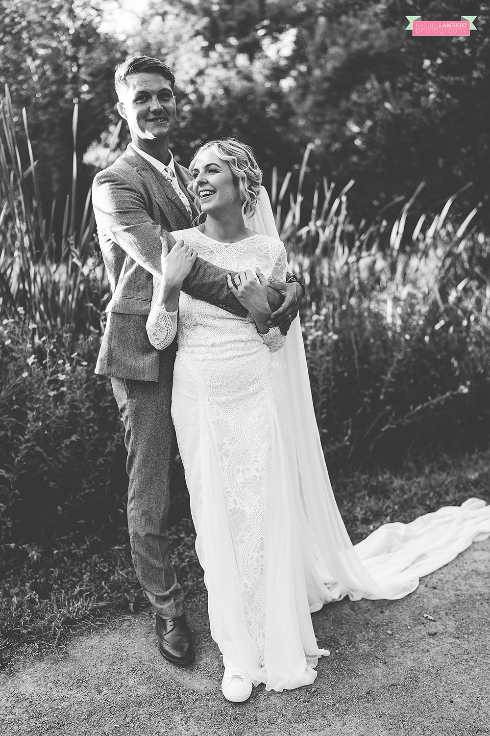 Llanerch Vineyard Wedding Photographer bride and groom