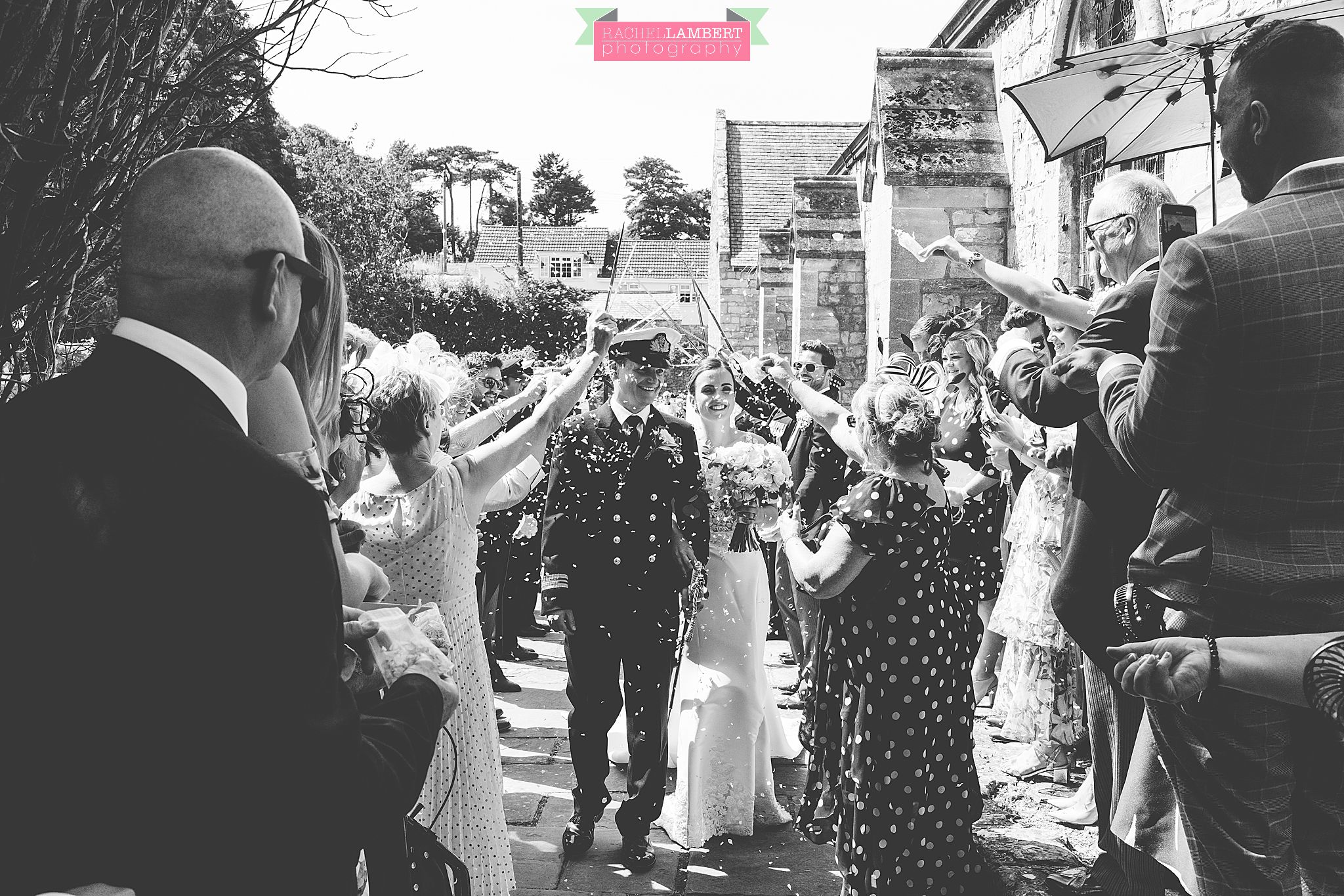 St Illtuds Church Llantwit Major wedding rachel lambert Photography confetti